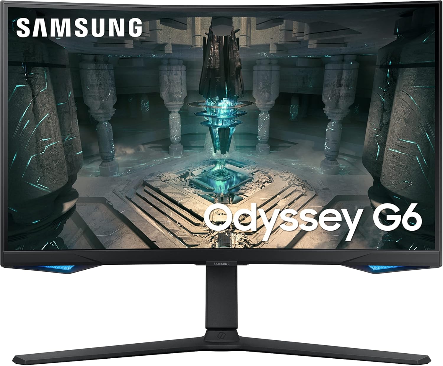 Samsung Gaming Monitor Odyssey G6 Smart Tizen 27Inch, Curved Monitor, 2K 240Hz