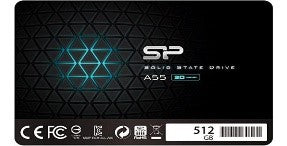 SP-512GB-A55/SILICON-POWER SSD Hard Disk 512GB . 7mm 2.5" Black 512GB / EXTERNAL / SSD