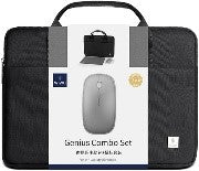 Wiwu Genius Combo Set Bag With Mouse And Mouse Pad For 15.6 Laptop/Ultrabook - Black