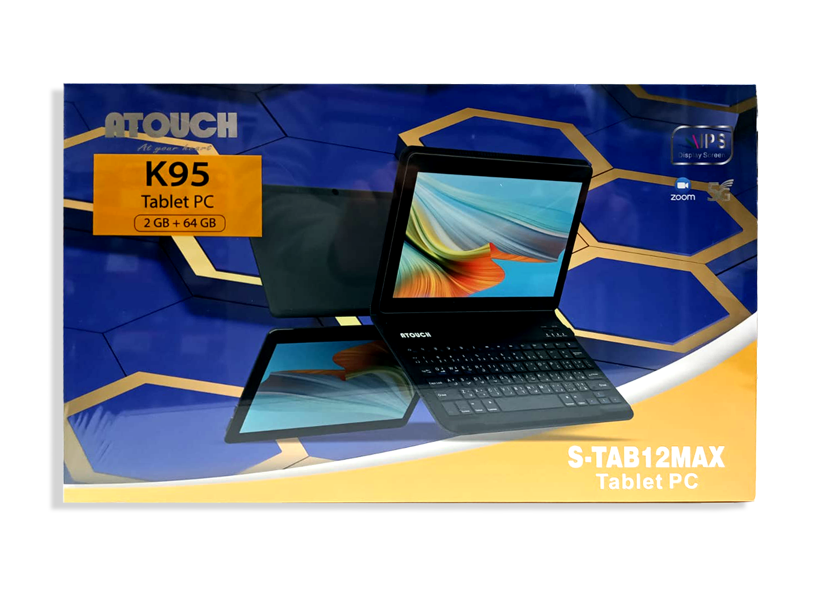 Atouch Tablet Max with Keyboard, 2GB & 64GB, MultiColor