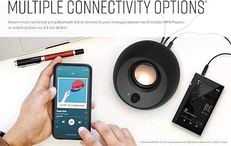 Pebble V3/Creative 2.0 USB-C Speakers with Bluetooth 5.0