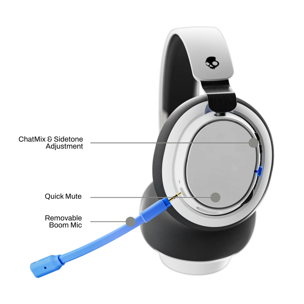 Skullcandy SLYR PRO Gaming Headset, Wireless, White