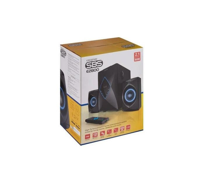 E2800/CREATIVE SBS E2800 2.1 HIGH PERFORMANCE SPEAKERS SYSTEM - BLACK Speaker / Black / Wired