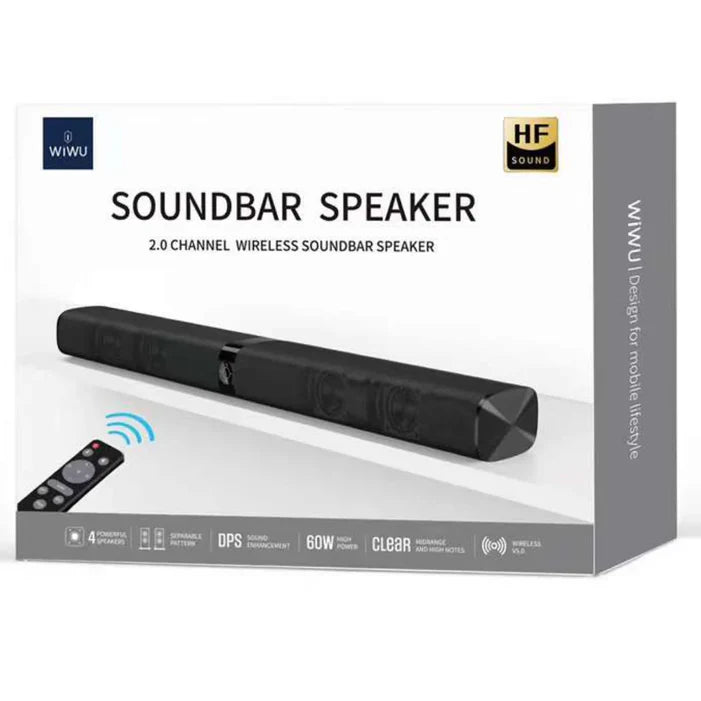 Wiwu Soundbar S1 Bluetooth, 30Watts, Black