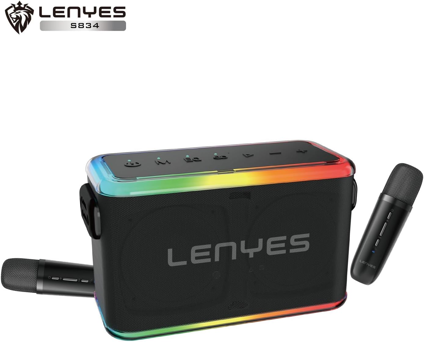 Lenyes Wireless Speaker with Bluetooth, Support APE, MP3, Black