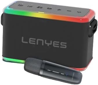 Lenyes Wireless Speaker with Bluetooth, Support APE, MP3, Black