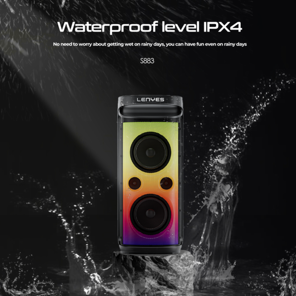 Lenyes Bluetooth Speaker, 360Watts, 8000Mah, Black