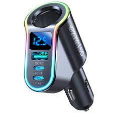 JR-CL21/JOYROOM JR-CL21 150W 4-in-1 Car Charger-Black CHARGER / Black / N/A