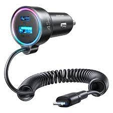 JR-CL08/JOYROOM 3-in-1 Wired Car Charger(Lightning) CHARGER / Black / N/A