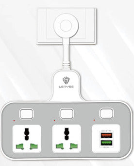 LS129/LENYES LS129 3 independant switchs qc3 18w 2power ports 3000w Power Bank / Black / N/A