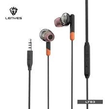 LF83 AUX/LENYES LF83 AUX EARPHONE 1.2M 3.5MM Earphone / Black / Wired