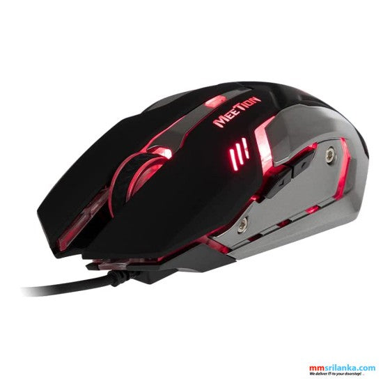 MT-M371/Meetiom MT-M371 GAMING Rainbown Backlit Mouse Gaming / Black / N/A