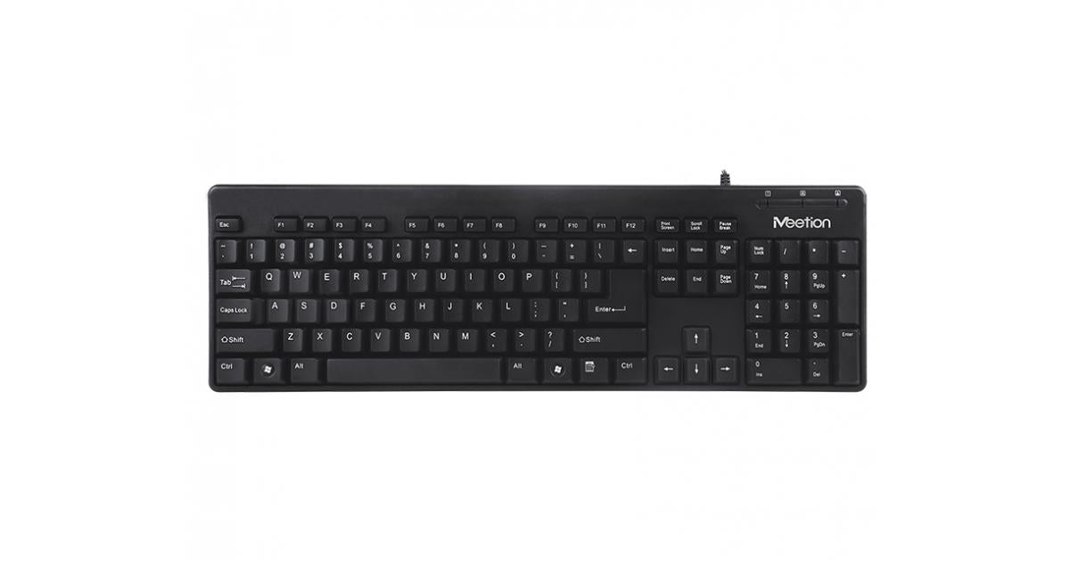 MT-AK100/MEETION USB Standard Corded Keyboard MT-AK100 Keyboard / Black / Wired