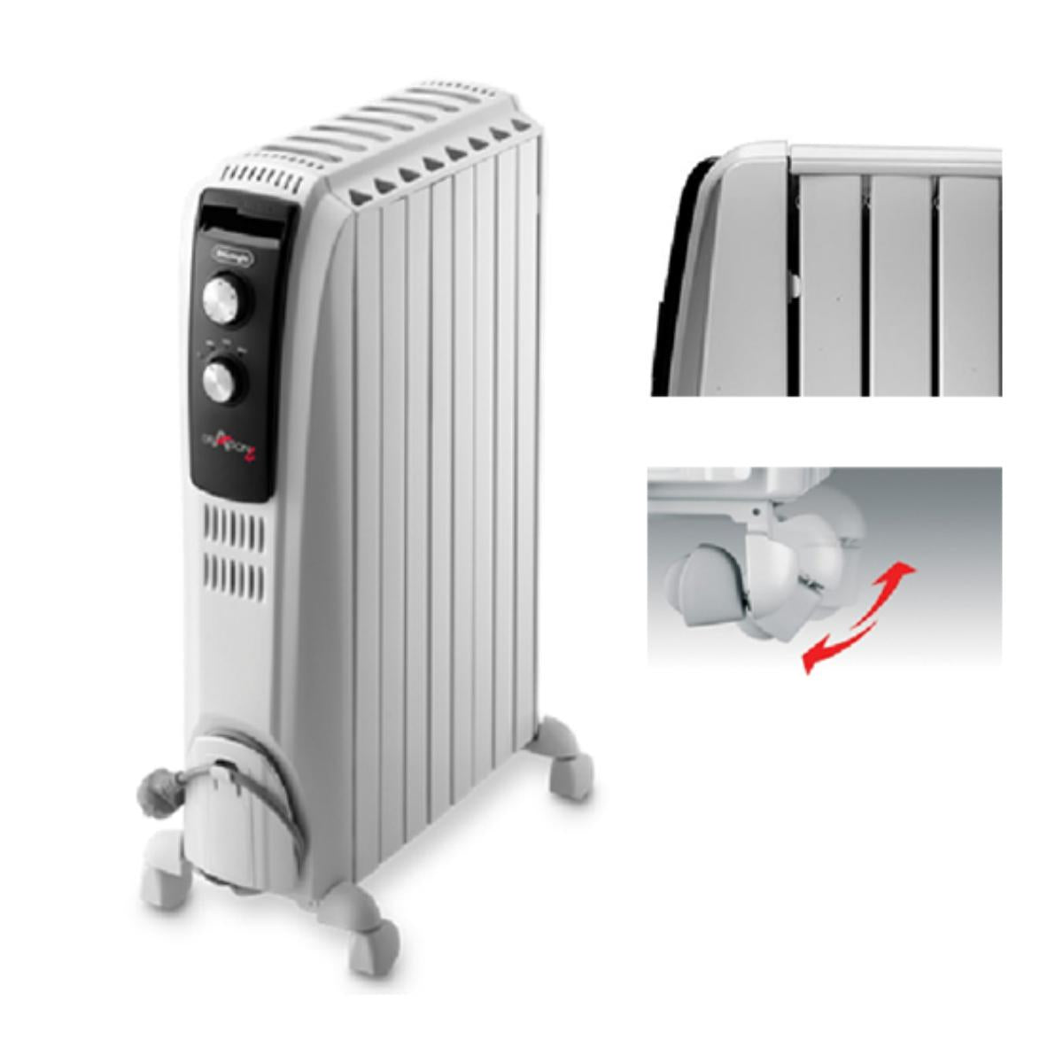 TRD 41025 /Delonghi OIL HEATER For rooms up to (m³):75 Heating power - Max (W):2500 Safety & Room th DELONGHI / HEATERS