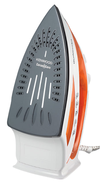 Kenwood Steam Iron Ceramic, 300Ml, 2100Watts, Orange / White