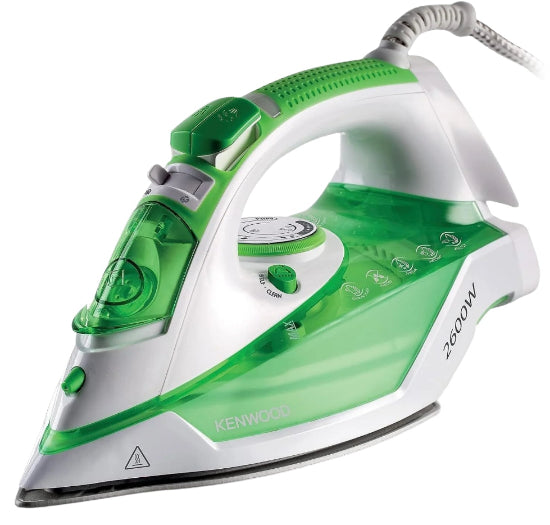 Kenwood Steam Iron Ceramic, 350Ml, 2600Watts, Green / White Kenwood Steam Iron Ceramic, 350Ml, 2600Watts, Green / White