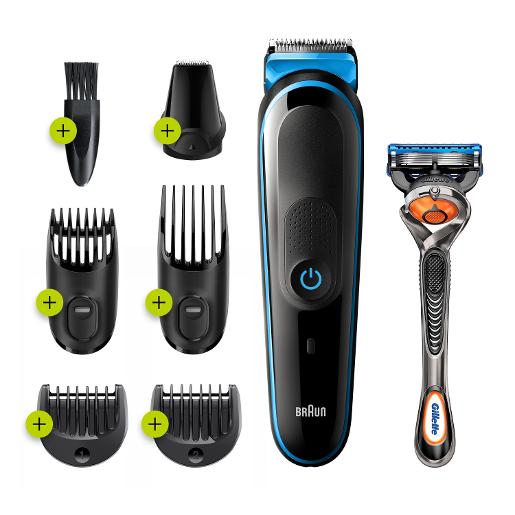 MGK5245 /BRAUN TRIMMER,7-in-1 trimmer, 5 attachments and Gillette Fusion5 ProGlide razor BRAUN / HAIR CARE