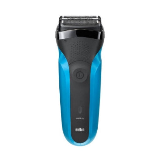 Braun Shaver Rechargeable Wet & Dry, For Men, 4Pcs, Blue & Black Braun Shaver Rechargeable Wet & Dry, For Men, 4Pcs, Blue & Black