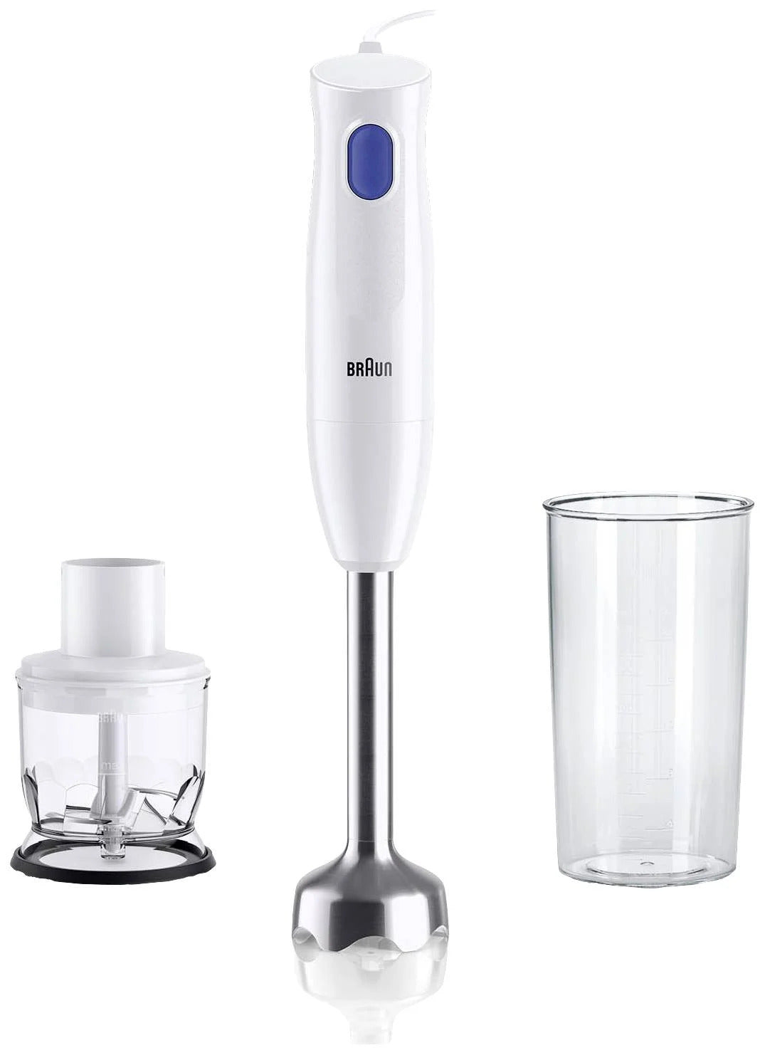 MQ10.201Mwh/Braun Hand Blender,White, warranty 2,Powerful 450W motor , Easy 1-speed solution , Chopp