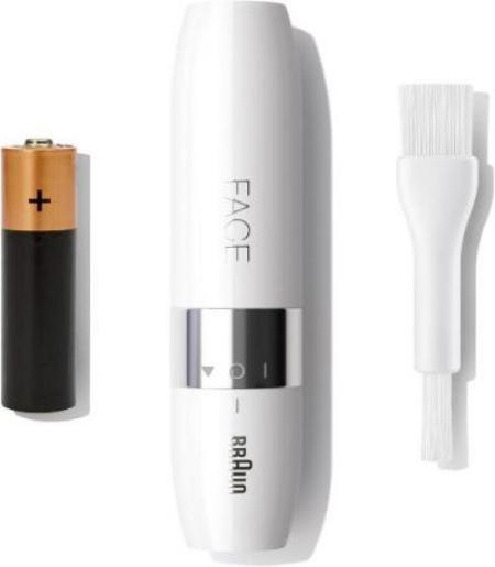 Braun Face Mini Hair Remover, Electric Facial Hair Removal for Women, White