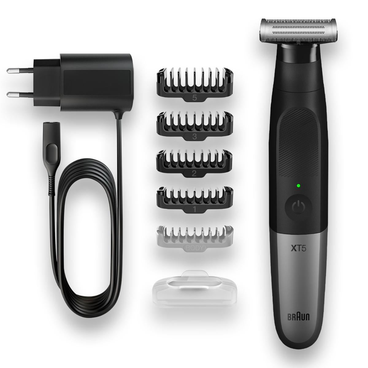 XT5200/BRAUN MALE HAIR REMOVAL Shave, trim and define with just one machine: the all-in-one electric SHAVER / FROM1-5 COMBS / SILVER