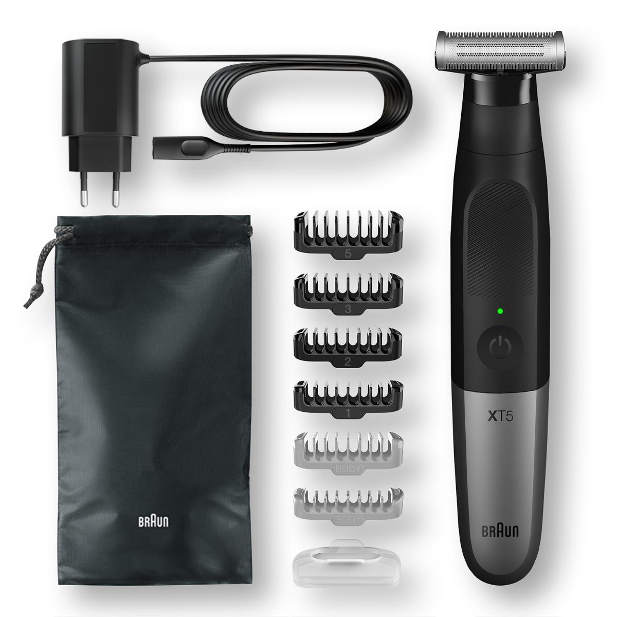 XT5100/BRAUN MALE HAIR REMOVAL Shave, trim and edge with one tool: all-in-one electric razor and bea SHAVER / 1-5 COMBS