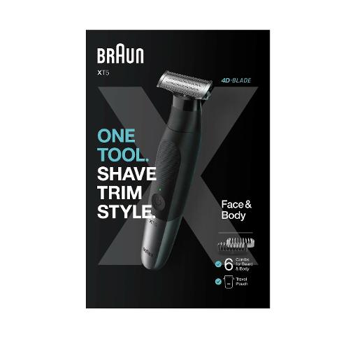 XT5100/BRAUN MALE HAIR REMOVAL Shave, trim and edge with one tool: all-in-one electric razor and bea SHAVER / 1-5 COMBS