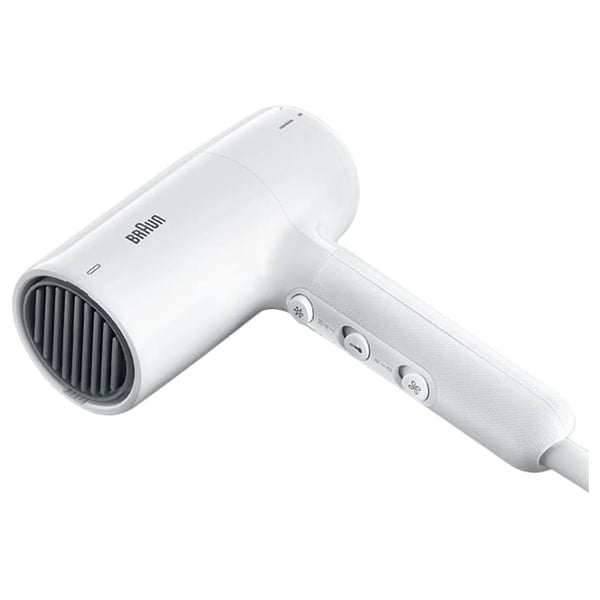 BRAUN Hair Dryer 2100Watts, 3 Speeds, White, Ionic function, Fast-drying nozzle, Easy BRAUN Hair Dryer 2100Watts, 3 Speeds, White, Ionic function, Fast-drying nozzle, Easy