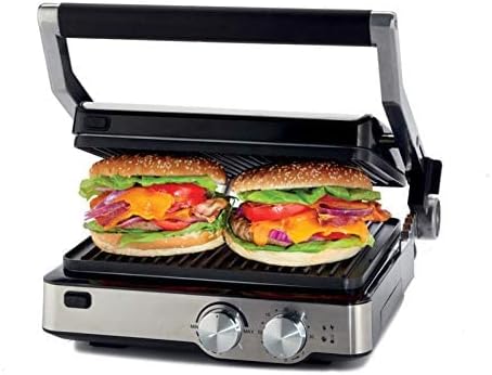 Kenwood Grill with Wide Plates, 2000 Watts, Stainless Steel