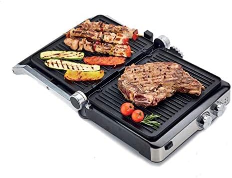 Kenwood Grill with Wide Plates, 2000 Watts, Stainless Steel