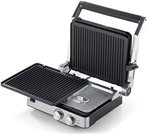 Kenwood Grill with Wide Plates, 2000 Watts, Stainless Steel