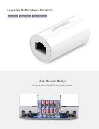 NW116 / UGREEN RJ45 Ethernet Connector Up To 100Meters Transmission Distance (White)-6957303823918 100 METER