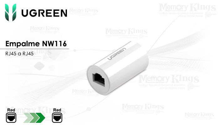 NW116 / UGREEN RJ45 Ethernet Connector Up To 100Meters Transmission Distance (White)-6957303823918 100 METER