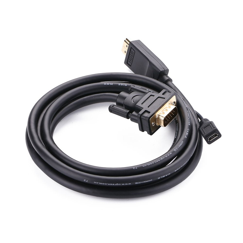 MM101 / UGREEN HDMI to VGA Converter Cable 1.5m (Black)-6957303834495 1 METER