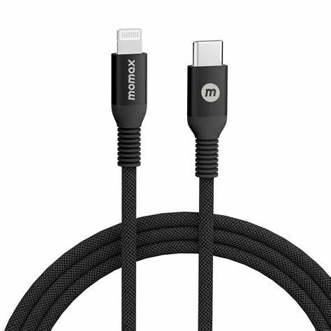 dl(32d)/ momax ELITELINK2.2M lightning to usb -c cable  (20W) fast charging Fast Charging / Black / N/A