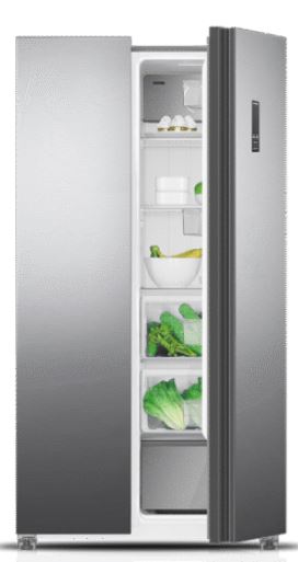 Metalux Side by Side Fridge A++, No Frost, 442Lit, Stainless Steel