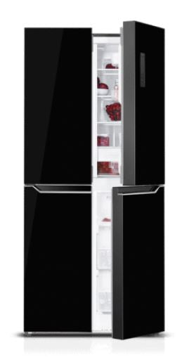 Metalux Side by Side A++, No Frost, 442Lit, Glass Black