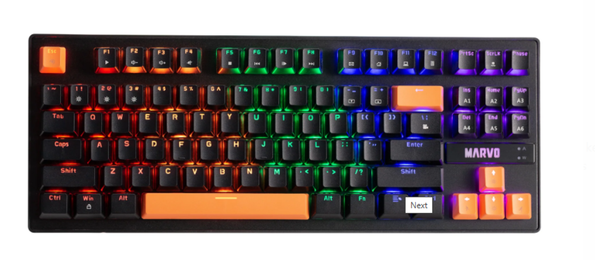 Marvo Keyboard Krone 87, Black Marvo Keyboard Krone 87, Black