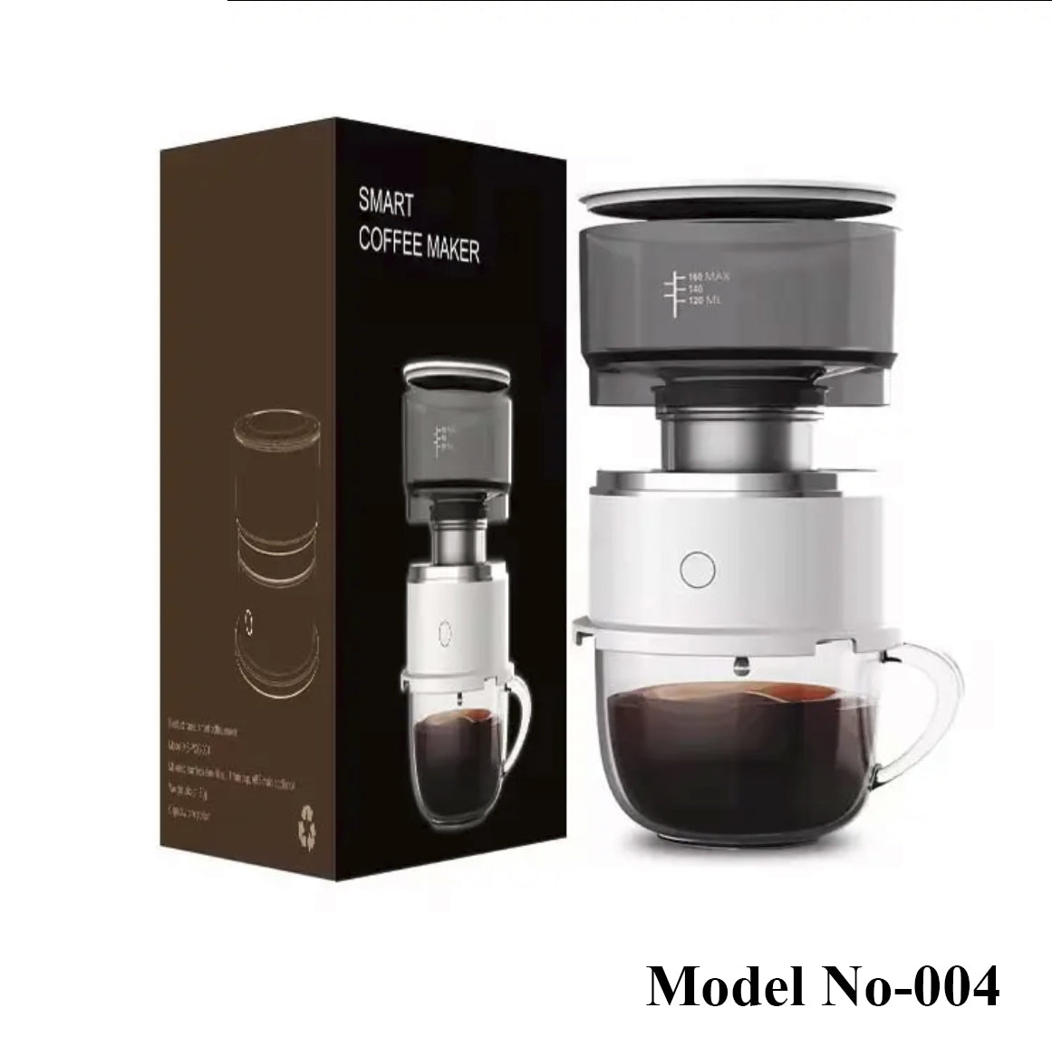 Primo Café Small Drip Coffee Maker, Black