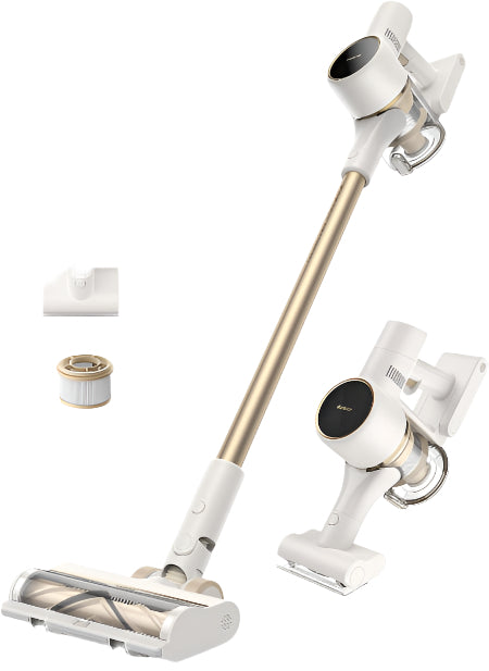 Dreame Upright Vacuum, 120Watts, 60Min Runtime, White Dreame Upright Vacuum, 120Watts, 60Min Runtime, White