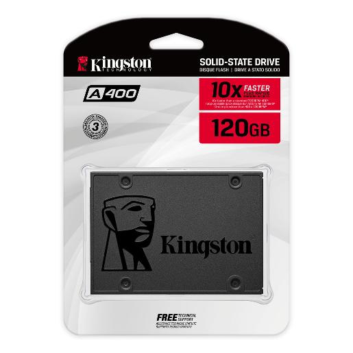 SA400S37/120G/Kingston 120GB A400 SATA3 2.5 SSD (7mm height) KINGSTON / STORAGE