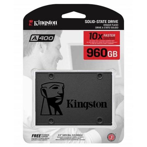 SA400S37/960G/Kingston 960GB A400 SATA3 2.5 SSD (7mm height) KINGSTON / STORAGE