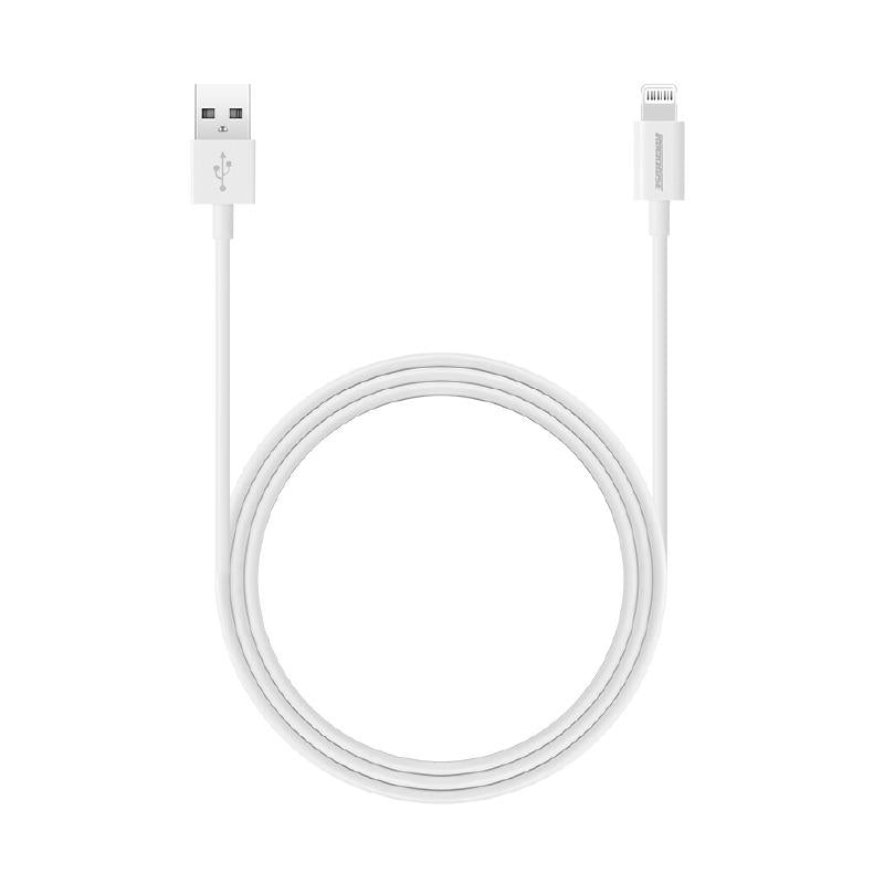 Ivory AL / ROCKROSE 2.4A 1M Lightning to USB  Cable MFI White 1 METER