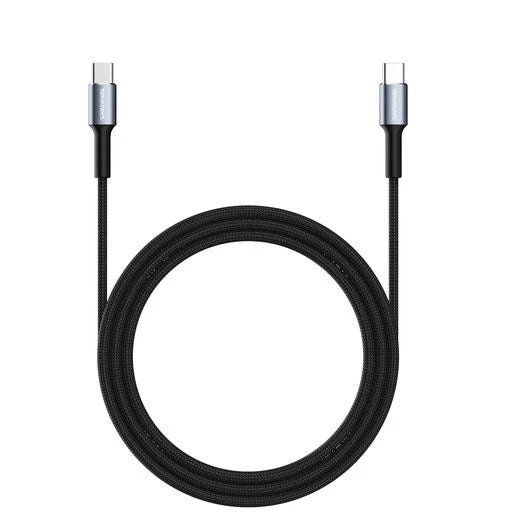 Aspire CC / ROCKROSE 3A 60W Max1M USB-C to USB-C Cable Black /Gun metal 1 METER