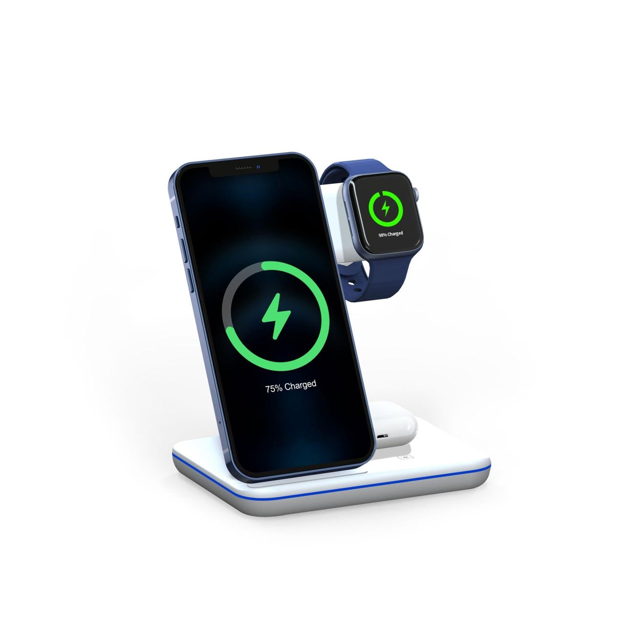 Airwave Pro Max / ROCKROSE 3 in 1 Wireless Charging Stand White 3 in 1