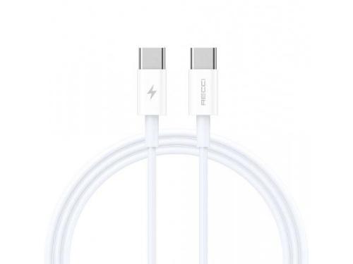 Recci Fast Charging Cable Type-C to Type-C, 1Mm, White Recci Fast Charging Cable Type-C to Type-C, 1Mm, White