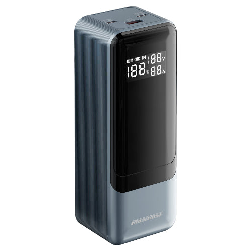 Rockrose Portable Power bank Powerade Turbo, 145Watts, 27000Mah, LED Power, Grey