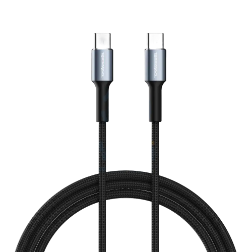 Rockrose USB-C to USB-C Cable Sparta CC1, 15Watts, 1Mm, Black & Midnight Blue