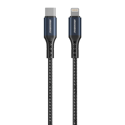 ROCKROSE Sparta CL 27W 2M USB-C to lightning Cable (Black & Midnight Blue)