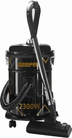 GEEPAS Drum Vacuum Cleaner, 2300Watts, 21Lit Large Tank, Copper Powerful Motor, Black